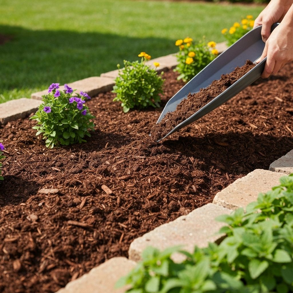Professional mulch installation in Acadiana